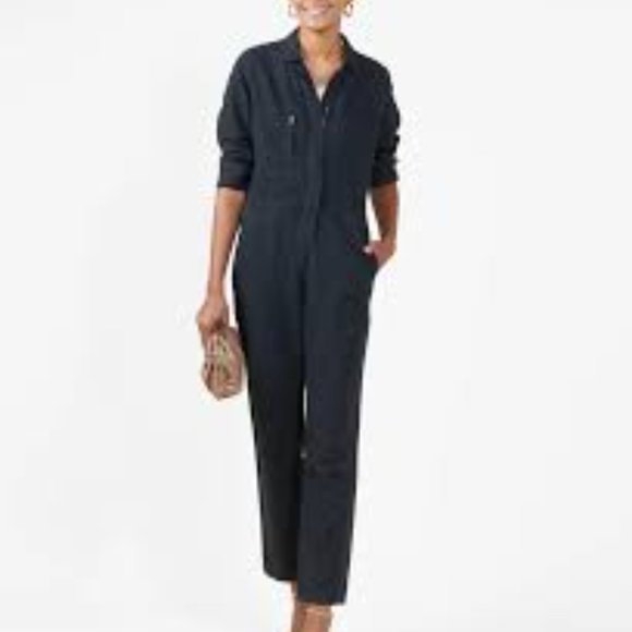 NEW Outerknown Utility Coveralls S.E.A Jumpsuit Navy Blue Sz S - Picture 3 of 13